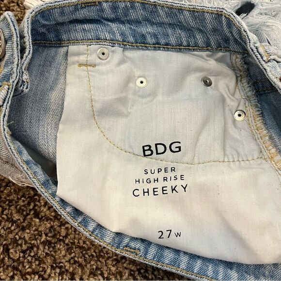 BDG Blue Super High-rise Cheeky Denim Short - Picture 9 of 13